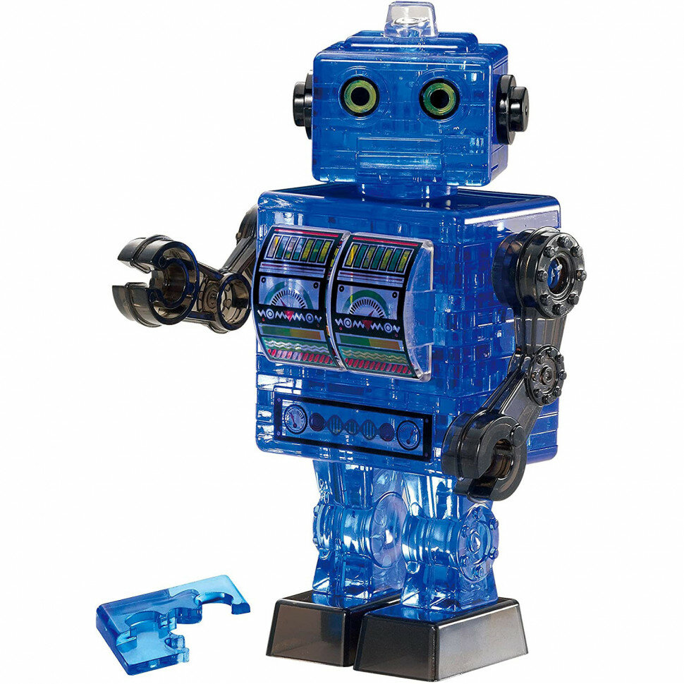 Головоломка 3D Crystal Puzzle Робот cиний цвет: синий - фото №16