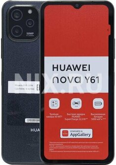 Характеристики модели Смартфон Huawei nova Y61 EVE-LX9N Midnight Black ...