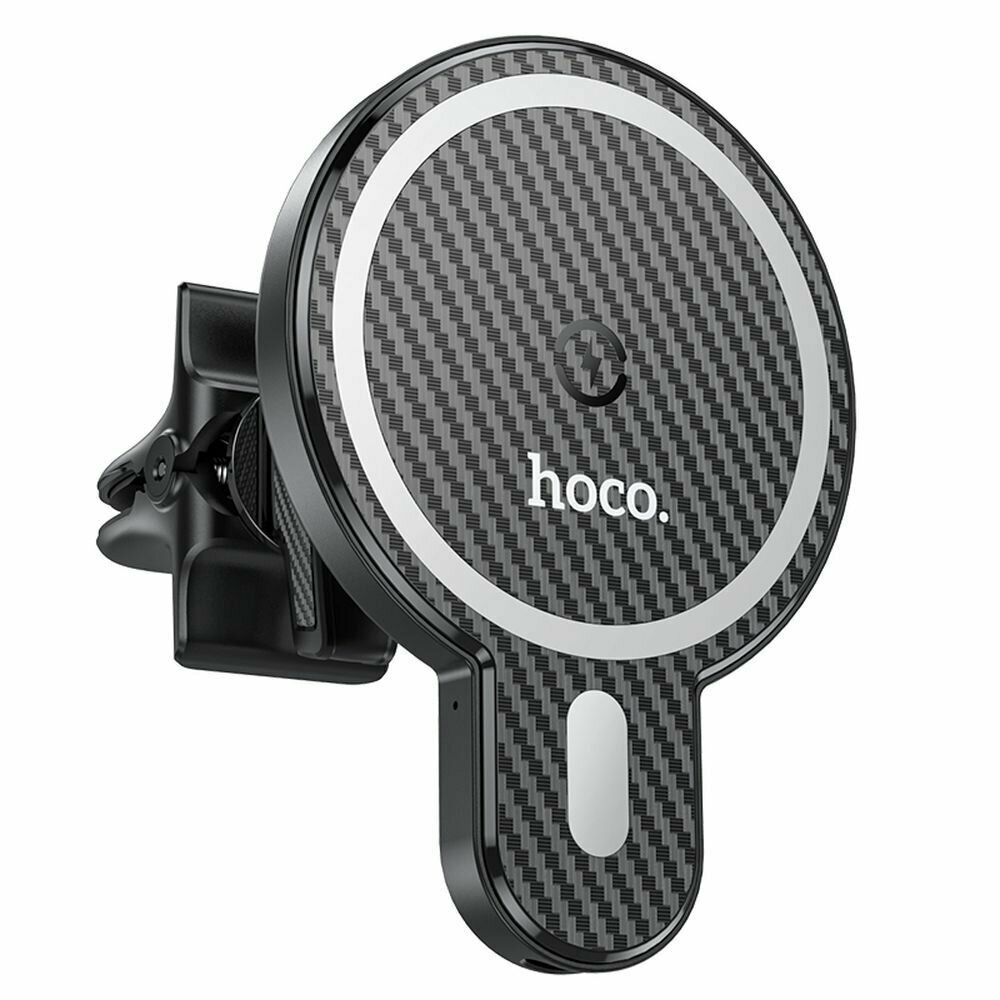 Держатель в авто с БЗУ HOCO CA85 Ultra-Fast магнитный, в воздуховод, 15W (черный)