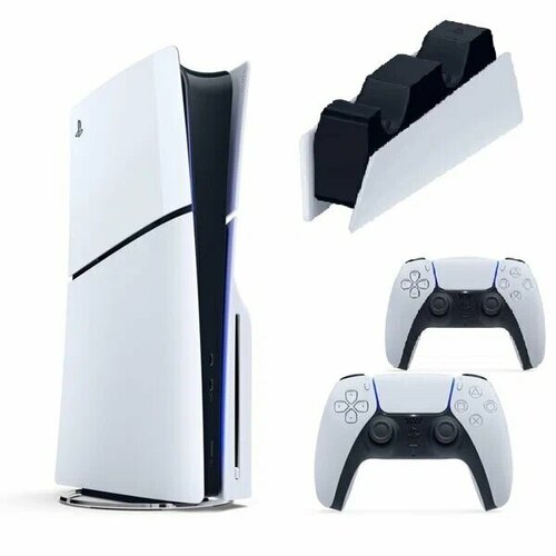 Игровая приставка Sony PlayStation 5 Slim с дисководом1ТБ2 геймпада зарядная станция 6299900₽