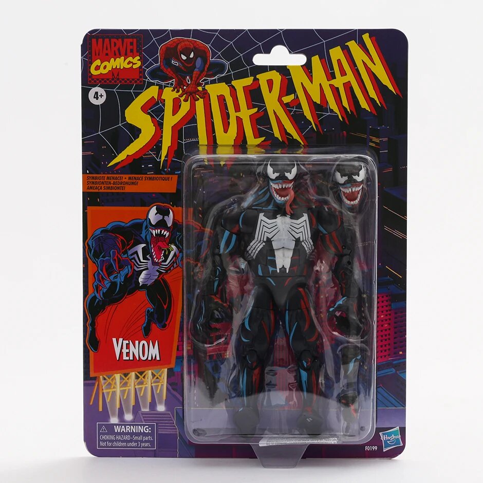 Коллекционная фигурка Marvel Legends Человек-паук Веном Дэдпул Bandai, Темно-синий