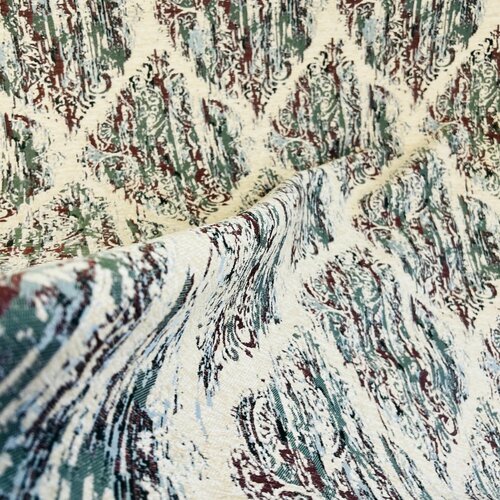 Ткань премиум турция с узором вензель в винтажном стиле, жаккардовая мебельная, для шитья и рукоделия