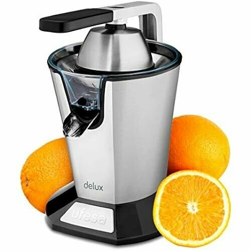 Электрическая соковыжималка для цитрусовых Ufesa EX4950 с рычагом, 600 Вт, защита от брызг, фильтр из нержавеющей стали