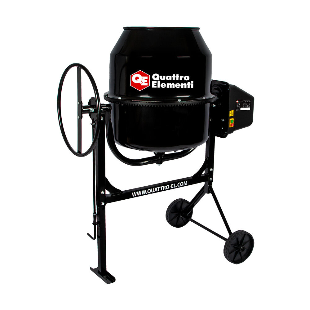 фото Бетоносмеситель QUATTRO ELEMENTI Gravity 160 (700 Вт, 160л, 27об/м, замес 70л, полиамидный венец), шт