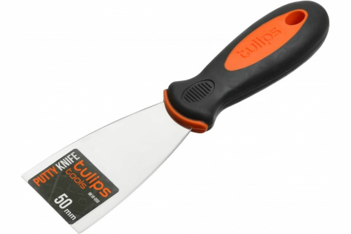 фото Шпательная лопатка Tulips tools 70 мм, нержавеющая сталь, двухкомпонентная рукоятка IM18-070