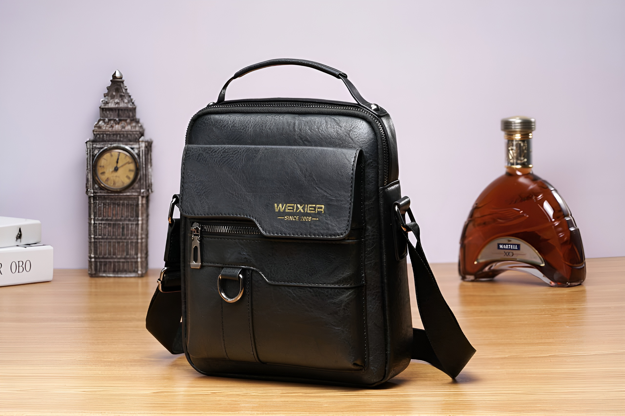 Сумка кросс-боди Babak, фактура гладкая, черный — фото 1