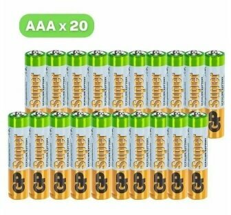 Батарейки комплект AAA Super LR03 Alkaline GP 20 шт.