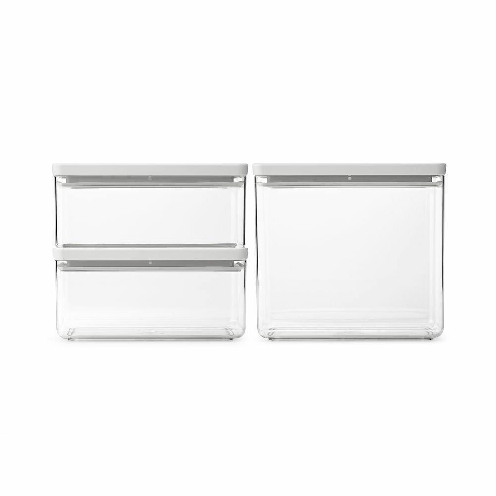 Набор модульных контейнеров Brabantia светло-серые 3 шт - фото №1