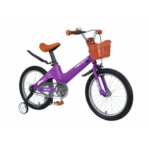 TIMETRY детский TT5002/ 14in, количество скоростей:1, размер колес: 14, рама: облегченный магниевый сплав, тормоза ножные, фиолетовый