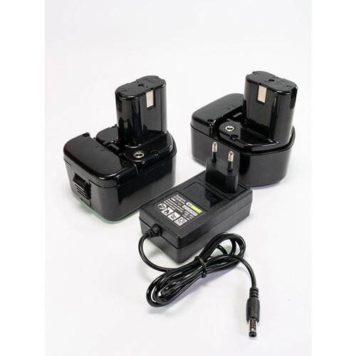 Комплект из 2-х литий-ионных Li-iON аккумуляторов LiEnergy для шуруповерта Hitachi DS12DVF3 12В 2,5Ач с зарядным устройством