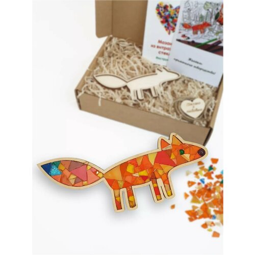 Набор для творчества стеклянная мозаика Лиса