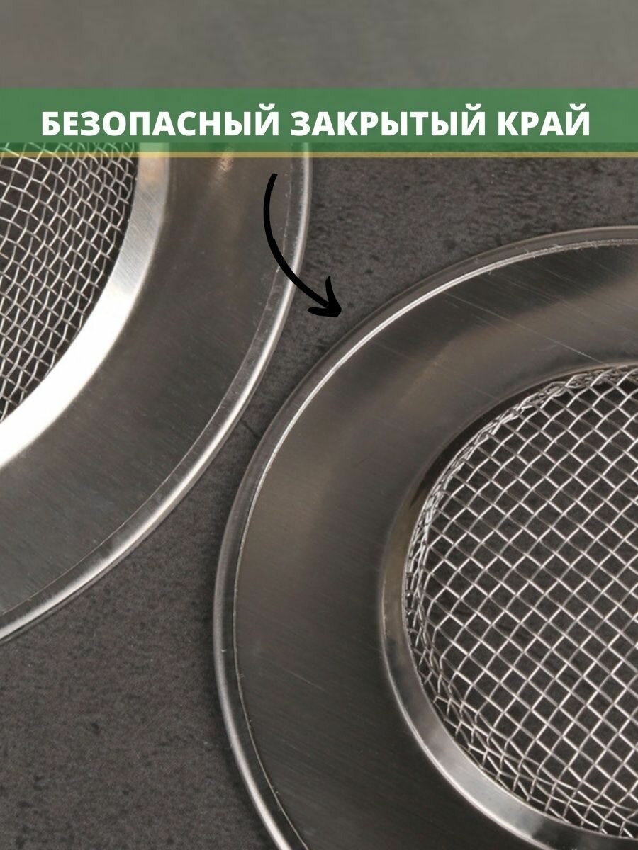 Сетка фильтр для ванны и раковины 1 шт 7,5 см — фото 1