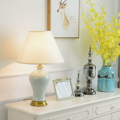 Изображение товара Керамическая настольная лампа, прикроватная лампа для гостиной, кабинета, спальни, 52*30CM