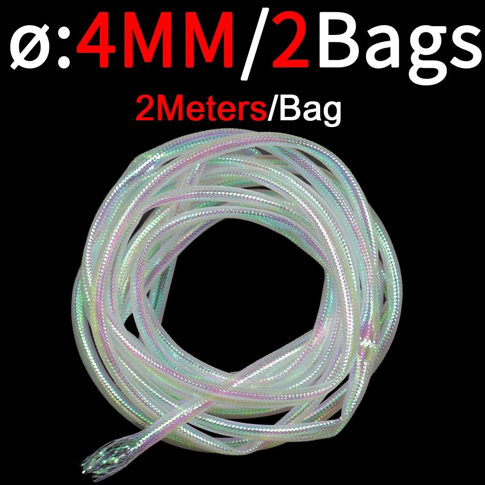 ICERIO Голографическая мишура для рыбалки 2 метра 4MM 2Bags