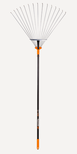 Изображение товара Грабли веерные Вихрь, регулируемые, из стали, стальной черенок, 15 зубьев