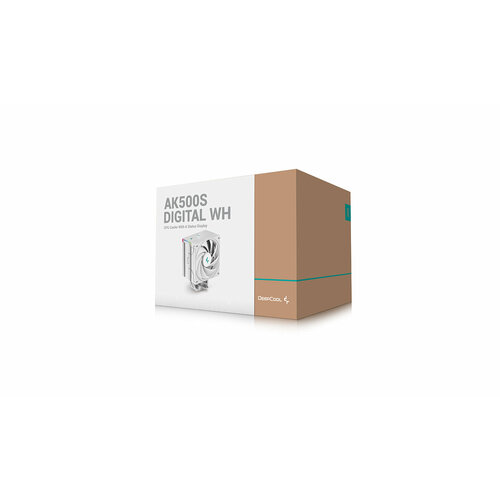 Кулер для процессора DEEPCOOL AK500S DIGITAL WH Белый, с датчиком температуры, на сокет AM4, AM5, LGA 1200, LGA 1700