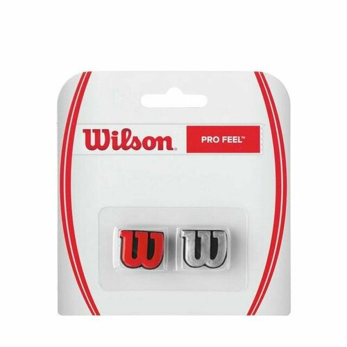 Набор виброгасителей Wilson 2024 Pro Feel Logo серо-красный