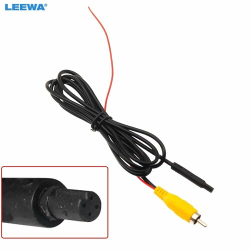 LEEWA Автомобильный женский 4-контактный разъем RCA папа CVBS провод-адаптер для камеры заднего вида CA2401 336₽