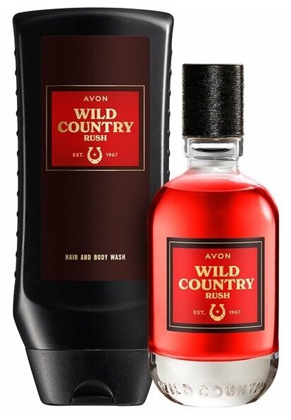 AVON Набор Wild Country Rush для него (Туалетная вода Wild Country Rush для него, 75 мл • Шампунь-гель для душа Wild Country Rush, 250 мл)