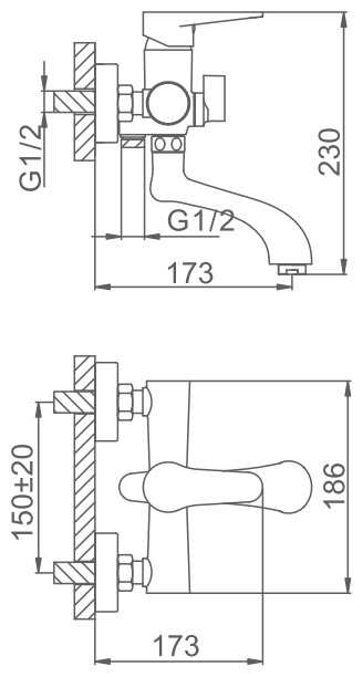 Смеситель для ванны Frud R32150 - фотография № 2