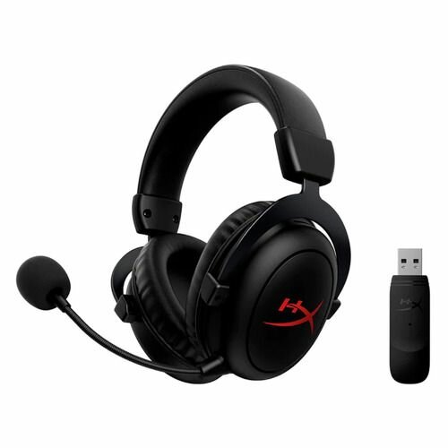 Гарнитура игровая HYPERX Cloud Core Wireless, для компьютера и игровых консолей, мониторные, радио, черный [4p5d5aa]