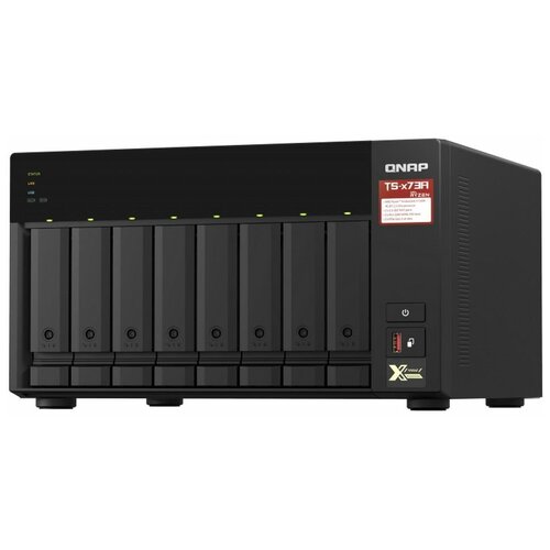 Сетевое хранилище QNAP TS-873A-8G черный сетевое хранилище nas qnap ts 873a 8g