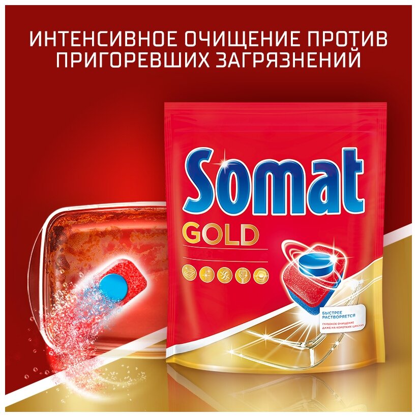 Таблетки для посудомоечных машин Somat Gold, 54 шт. - фотография № 4