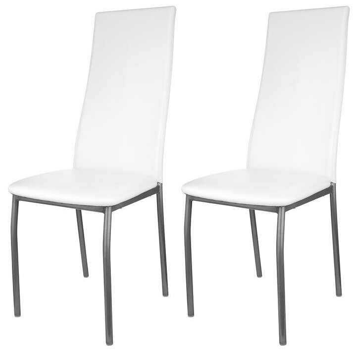 Комплект стульев (2штуки) KETT-UP Hamburg (Гамбург), KU134П, цвет серебро / белый