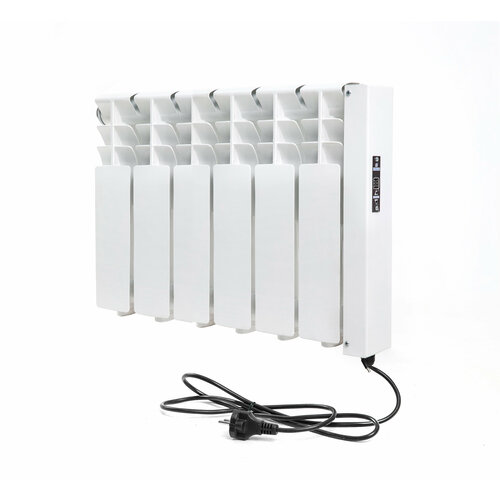Радиатор отопления электрический энергоэффективный Normand 350 6 секций белый с электронным терморегулятором 2149000₽