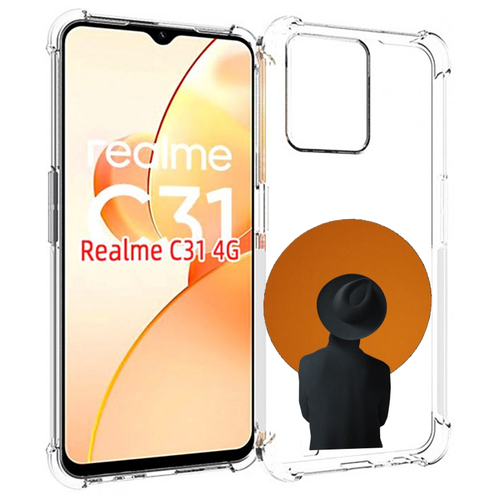 Чехол MyPads парень в шляпе в оранжевом кружке для OPPO Realme C31 задняя-панель-накладка-бампер чехол mypads парень в шляпе в оранжевом кружке для oppo reno7 pro 5g задняя панель накладка бампер