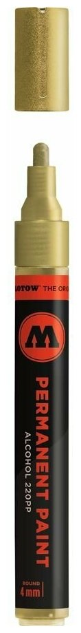 Маркер спиртовой Molotow "220PP" 4 мм Золото - фото №4