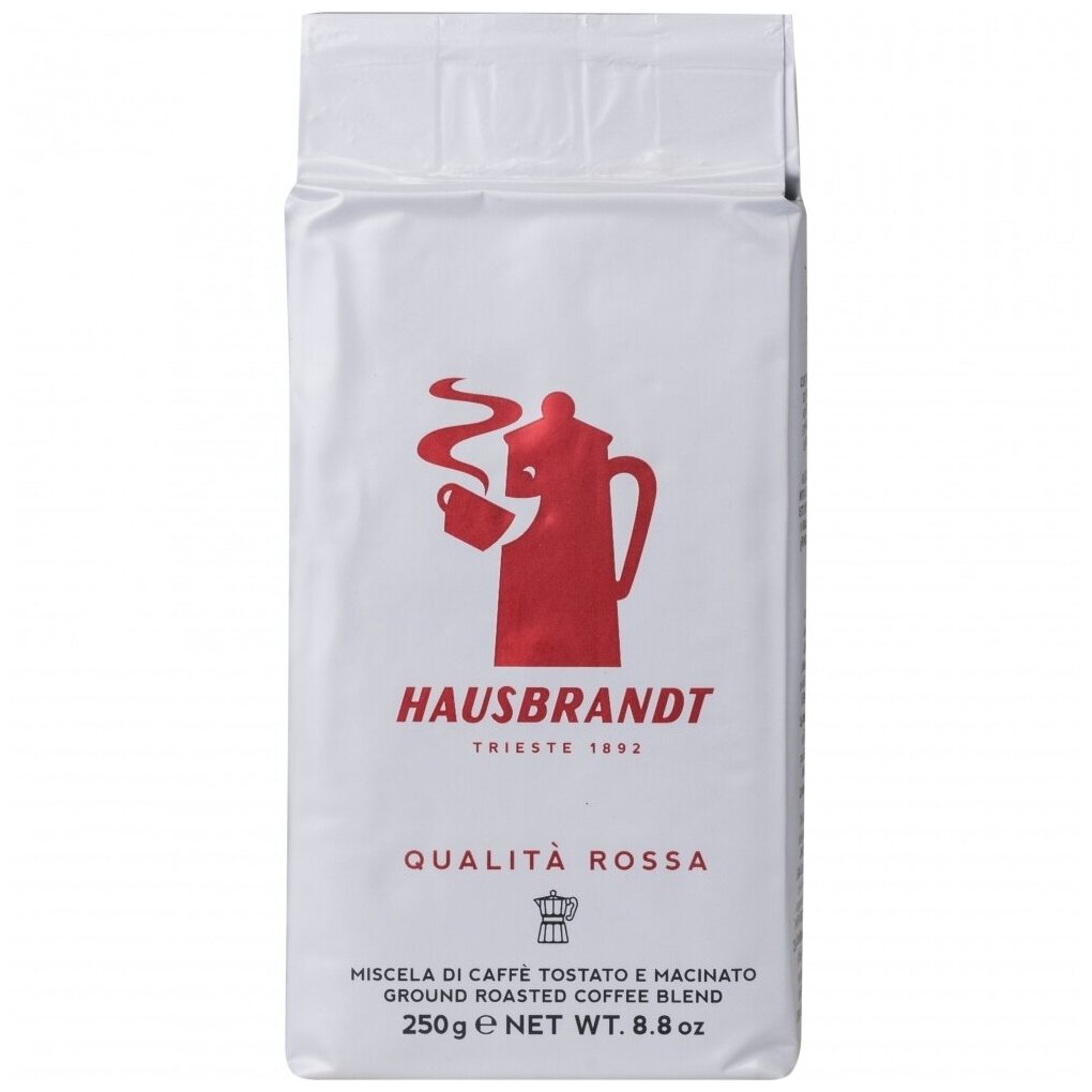 Кофе молотый Hausbrandt Rosso (Хаузбрандт Россо), в/у, 250г - фотография № 2