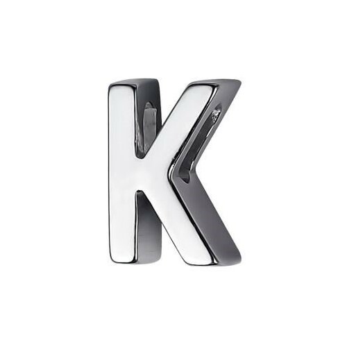 фото Женская серебряная подвеска uvilers кулон на шею, буква к, серебро 925 пробы (0.82 гр)