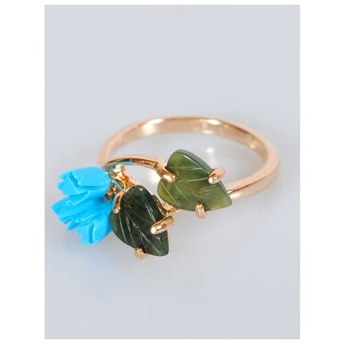 кольцо помолвочное lotus jewelry нефрит бирюза размер 16 бирюзовый зеленый Кольцо помолвочное Lotus Jewelry, бирюза, нефрит, размер 16, зеленый, бирюзовый