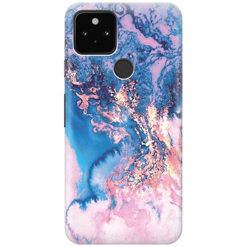 фото Ультратонкий силиконовый чехол-накладка для google pixel 5 с принтом "blue marble" gosso