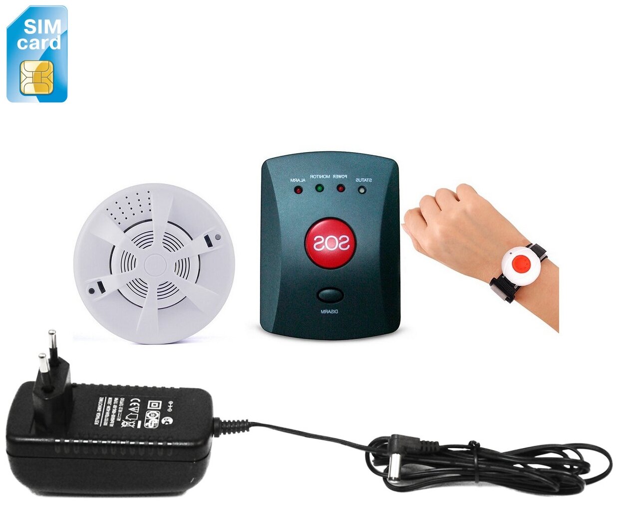 Тревожная кнопка Straz-GSM-03 (СОС-DYM) (A19324EB) - кнопки тревожной сигнализации, тревожная кнопка охрана, пожарная сигнализация