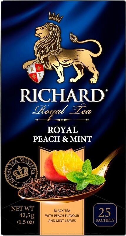 Чай черный Richard Royal Tea Royal Peach & Mint 25 саше