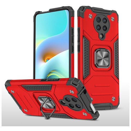 Противоударный чехол Legion Case для Xiaomi Poco F2 Pro красный magnetic case for xiaomi pocophone f2 pro case double sided full protected tempered glass case on for redmi k30 pro poco f2 pro