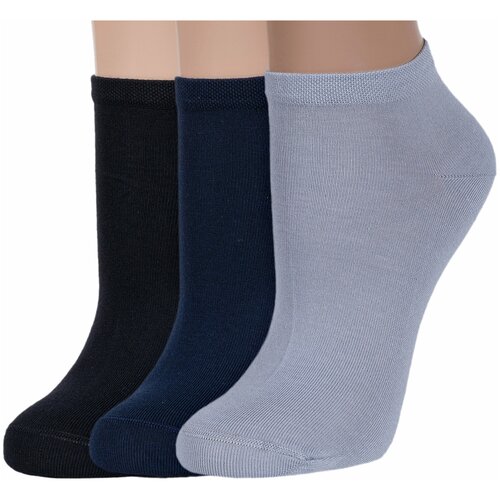 фото Комплект из 3 пар женских бамбуковых носков rusocks (орудьевский трикотаж) микс 2, размер 23