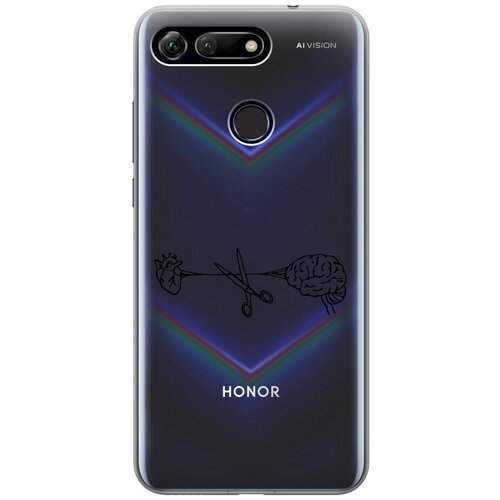 Силиконовый чехол на Honor View 20 (V20), Хонор Вив 20 с 3D принтом Cut It прозрачный силиконовый чехол на honor view 20 v20 хонор вив 20 с 3d принтом cut it прозрачный