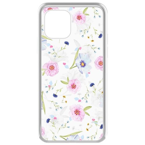 Чехол-накладка Krutoff Clear Case Женский день - Цветочный паттерн 3 для iPhone 11 Pro
