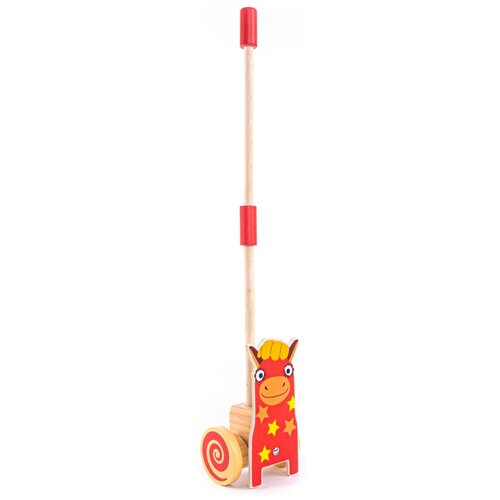 Каталка-игрушка Gulliver Лошадка Иго-го (20WWT03H), красный деревянные игрушки деревяшки пирамидка лошадка иго го