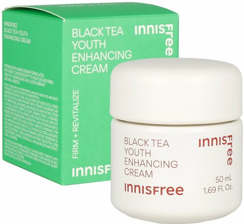 Innisfree Black Tea Youth Enhancing Cream антивозрастной крем для лица с черным чаем