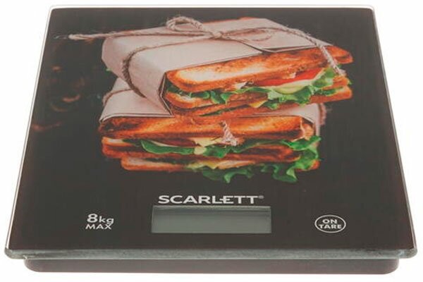 Весы кухонные SCARLETT , рисунок/сэндвичи - фото №4