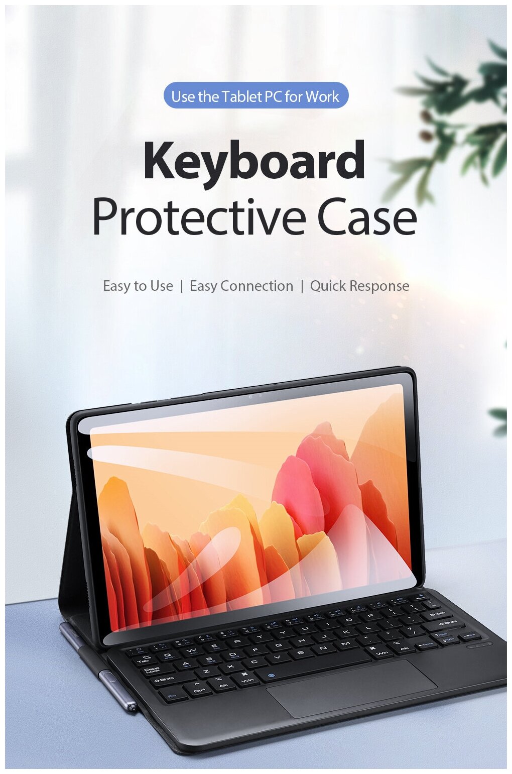 Клавиатура Dux Ducis Keyboard with Protective Case for Samsung A7 10.4 2020 (T500/T505)