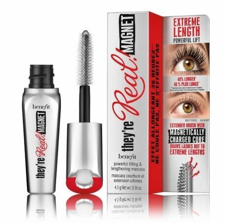 Магнитная удлиняющая тушь для ресниц мини-формат Benefit theyre Real Magnet powerful lifting & lengthening mascara 4.5g