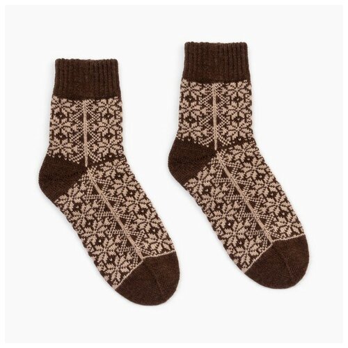 Носки Бараноwool, размер 23/25, коричневый носки чебоксарские шерстяные носки размер 27 коричневый