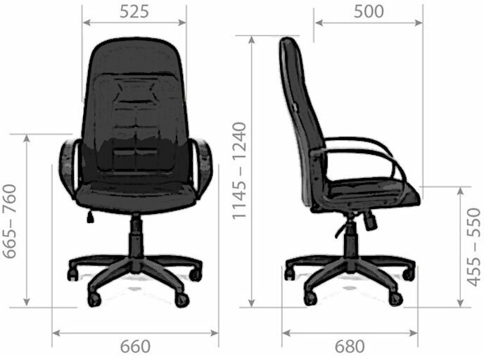 Кресло руководителя нет бренда 727 Ткань ST ST 10-356 Чёрная, 1 шт - фотография № 10