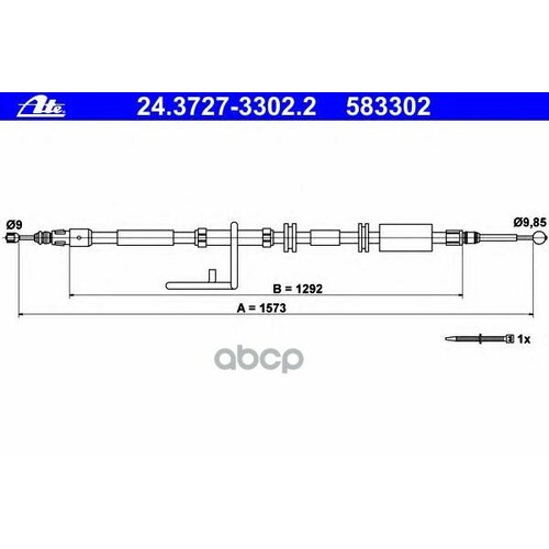 Трос Ручного Тормоза R Land Rover Freelander Ii 06-> Ate арт. 24-3727-3302-2