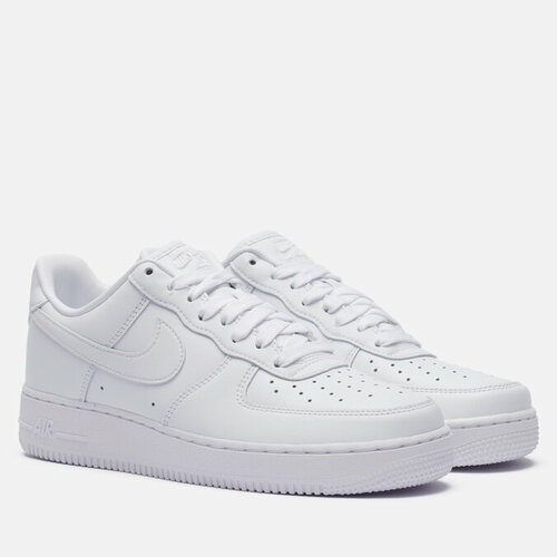 Кроссовки NIKE Air Force 1 '07 Fresh, повседневные, натуральная кожа, размер 44.5, белый